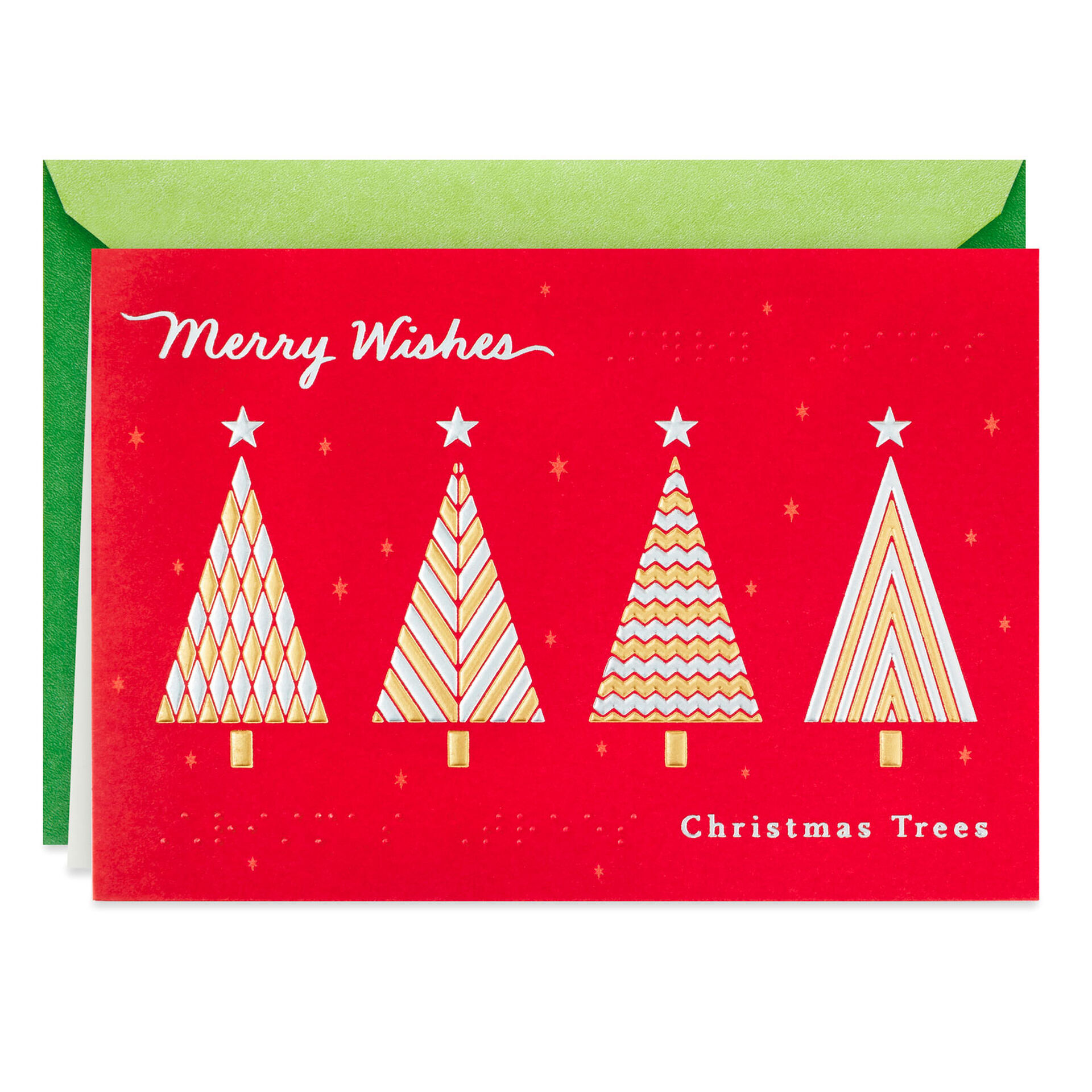 Merry Wishes Braille Christmas Card Greeting Cards Hallmark