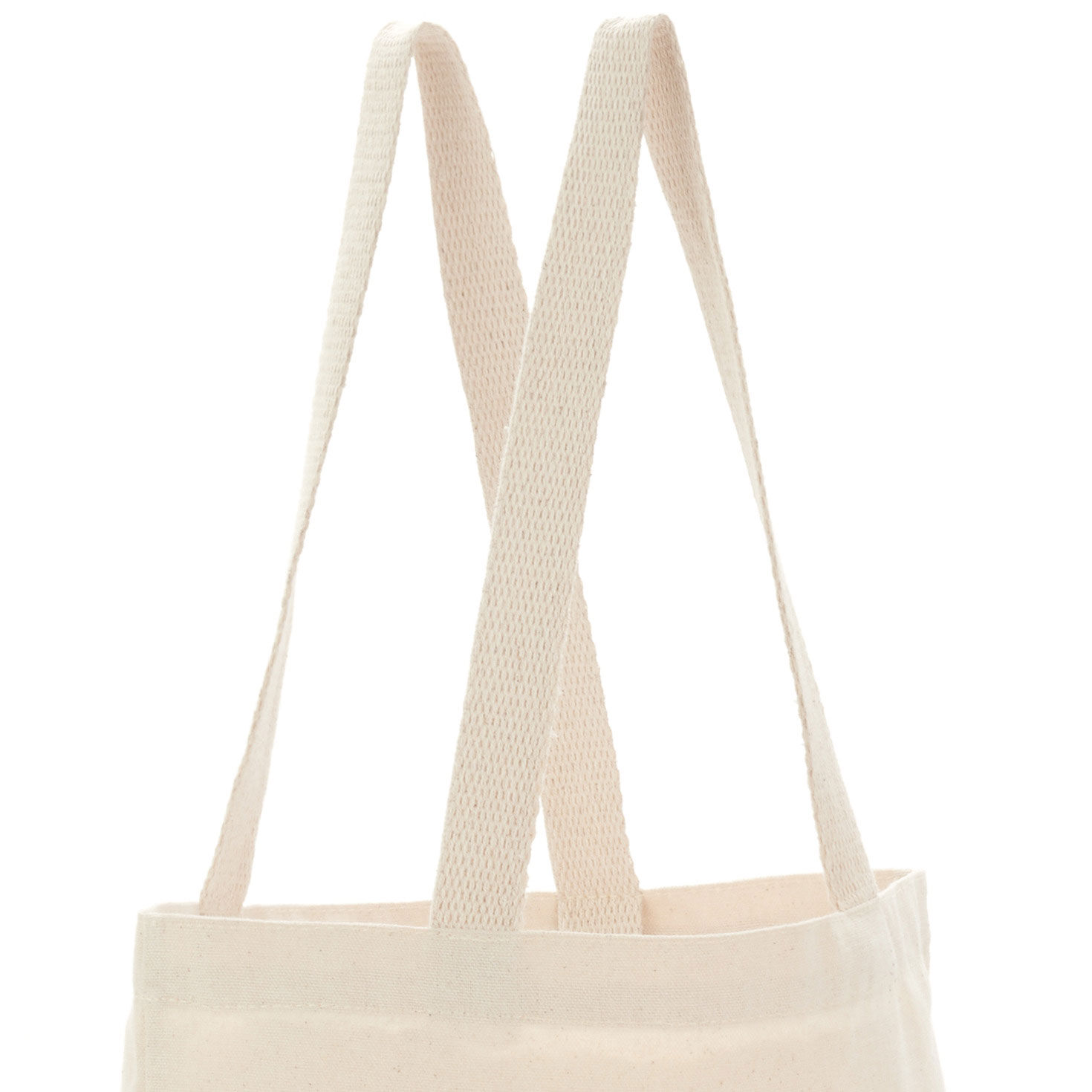 Ghost and Pumpkins Canvas Halloween Tote Bag Handle Detail image number 4