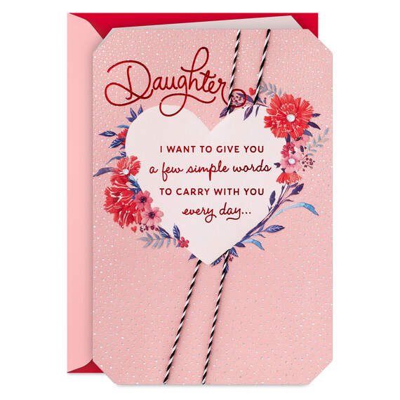 Can't Imagine a World Without You Valentine's Day Card for Daughter, , large image number 1