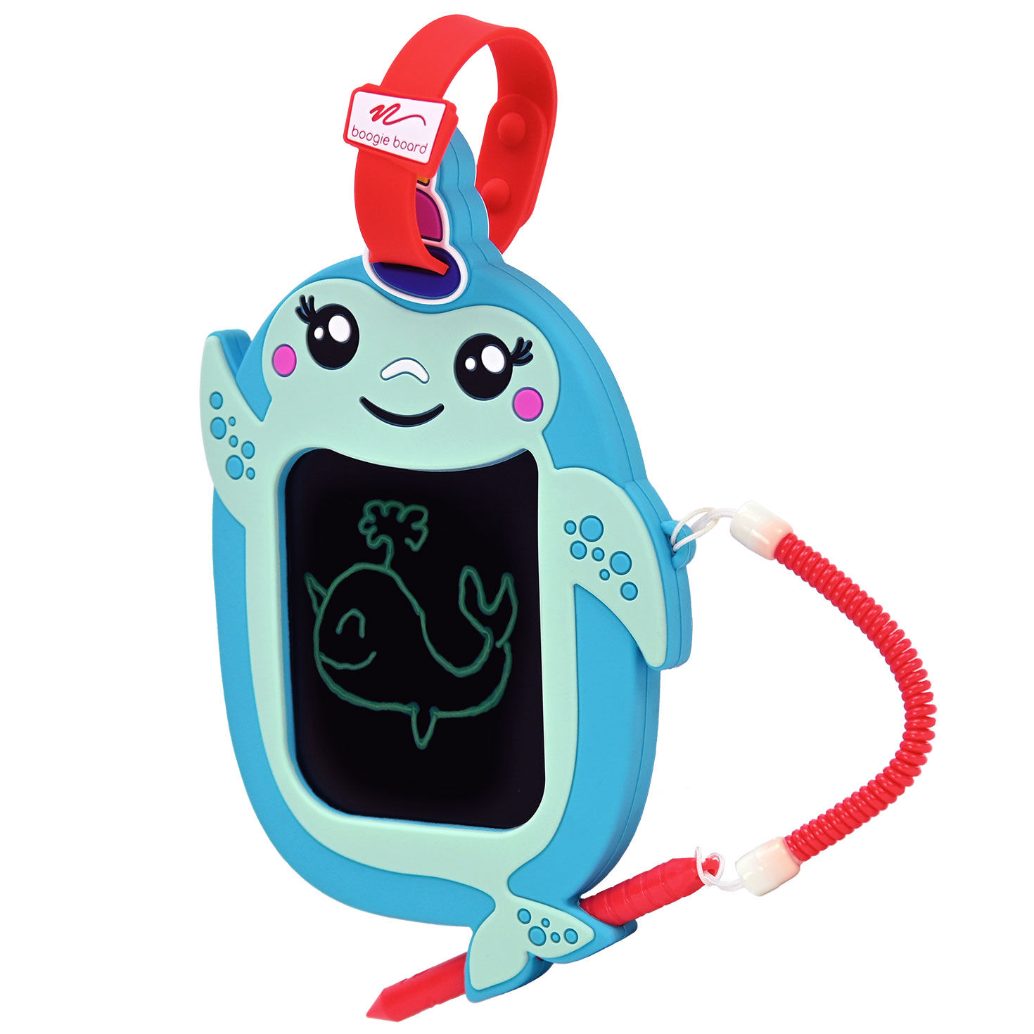 Narwhal-Shaped Sketch Board With Stylus for Kids  image number 2