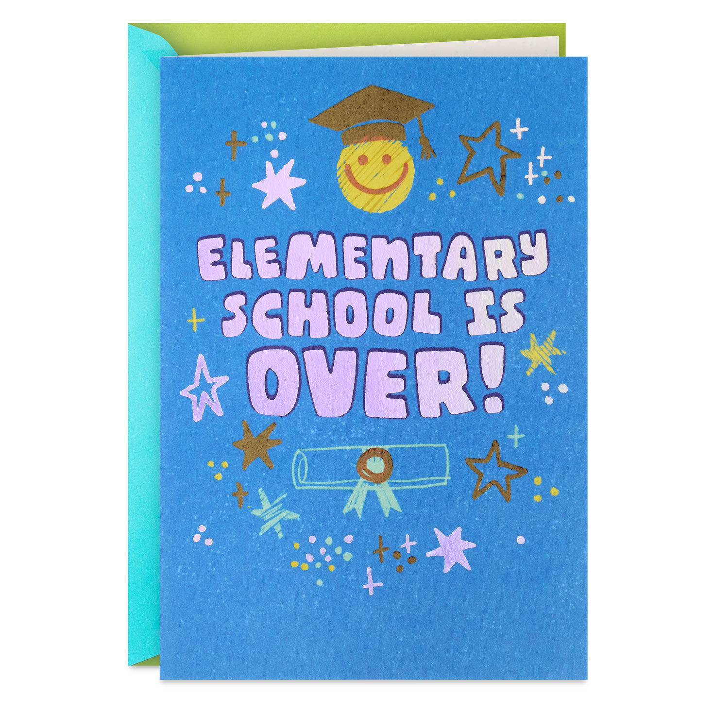 Hard Work Deserves Serious Praise Elementary School Graduation Card
