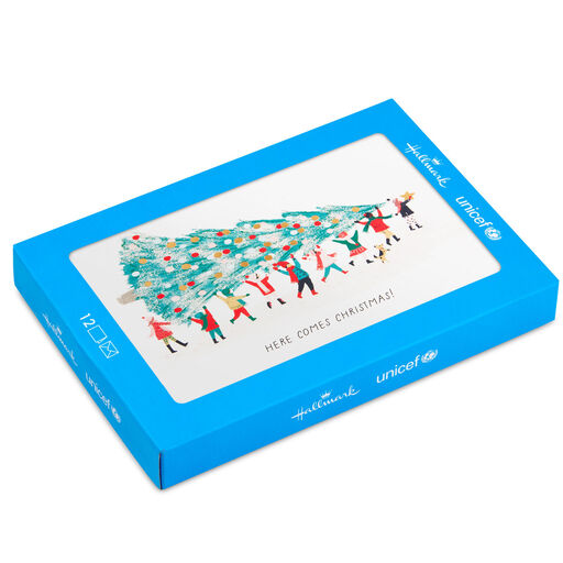 UNICEF Here Comes Christmas Boxed Christmas Cards, Pack of 12, 