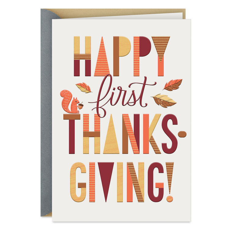 Sweet Precious One Baby's First Thanksgiving Card
