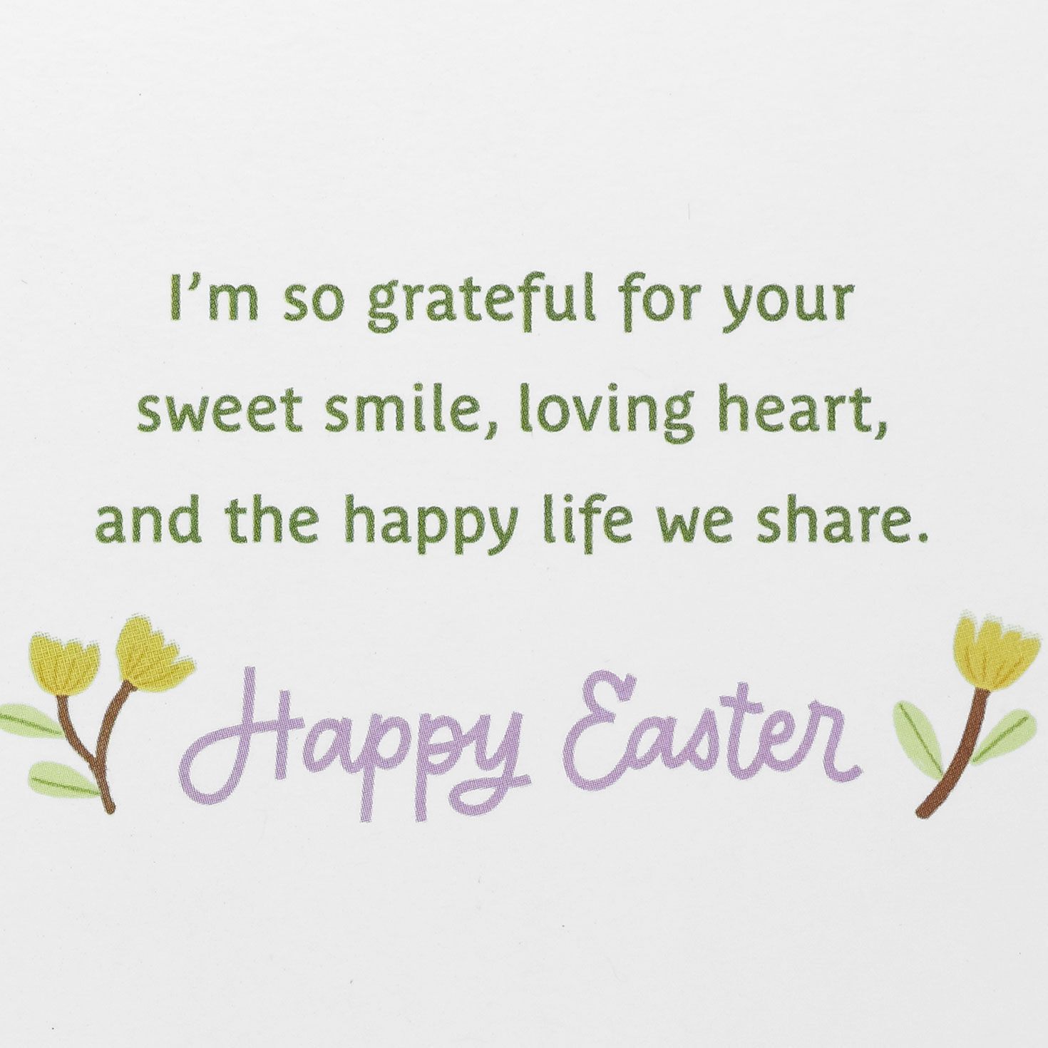 Peach Butterfly on Modern Flowers Easter Card for Wife Sentiment image number 2