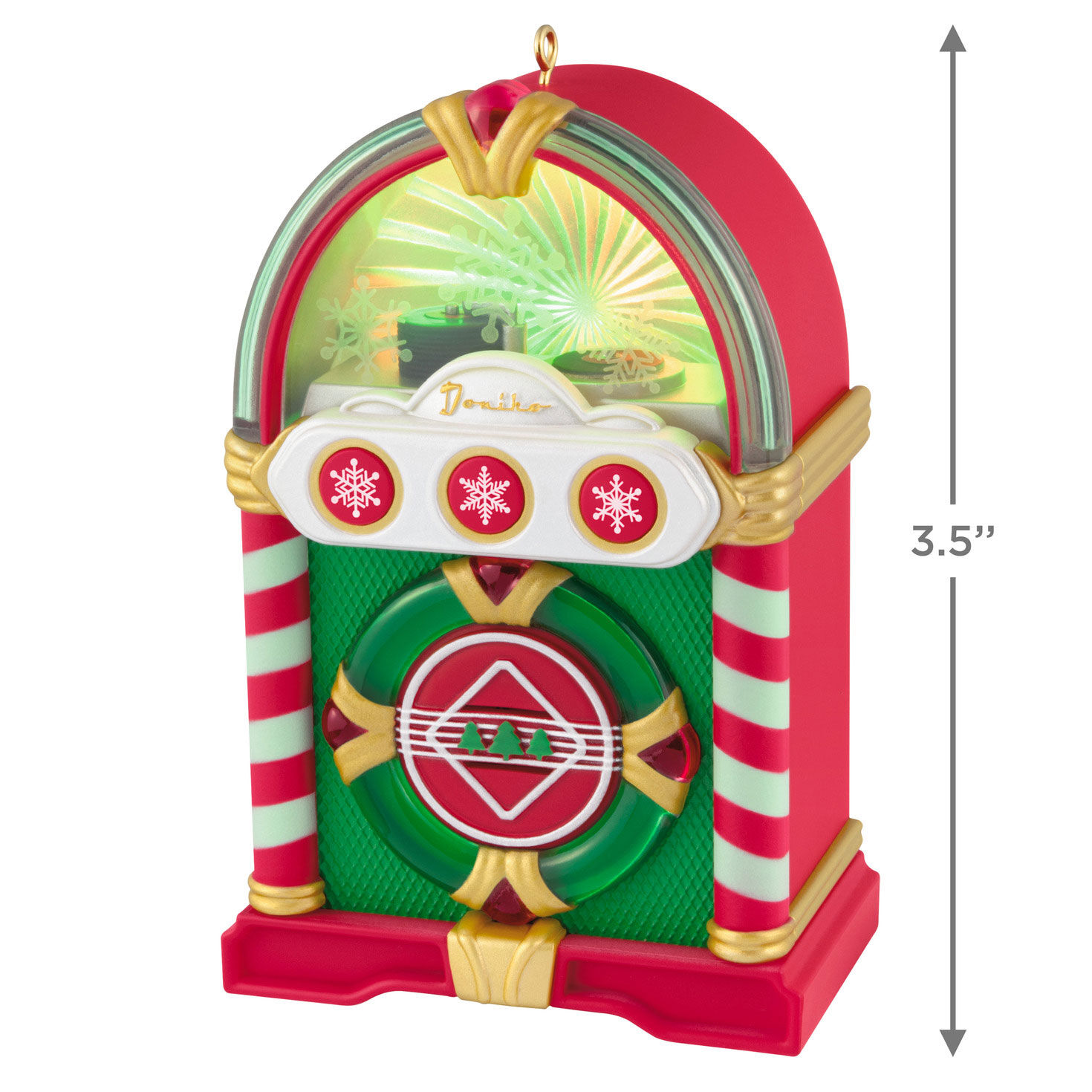 Jukebox Keepsake Ornament measurement image number 3