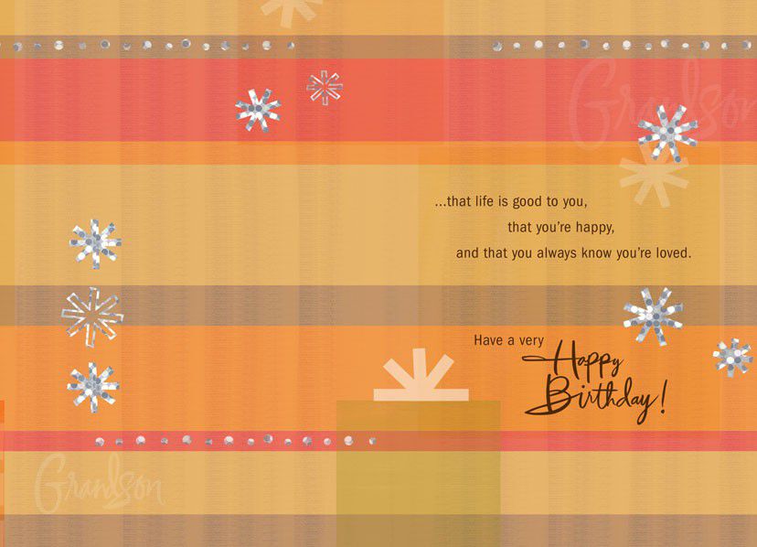 Grown-Up Grandson Cake Birthday Card