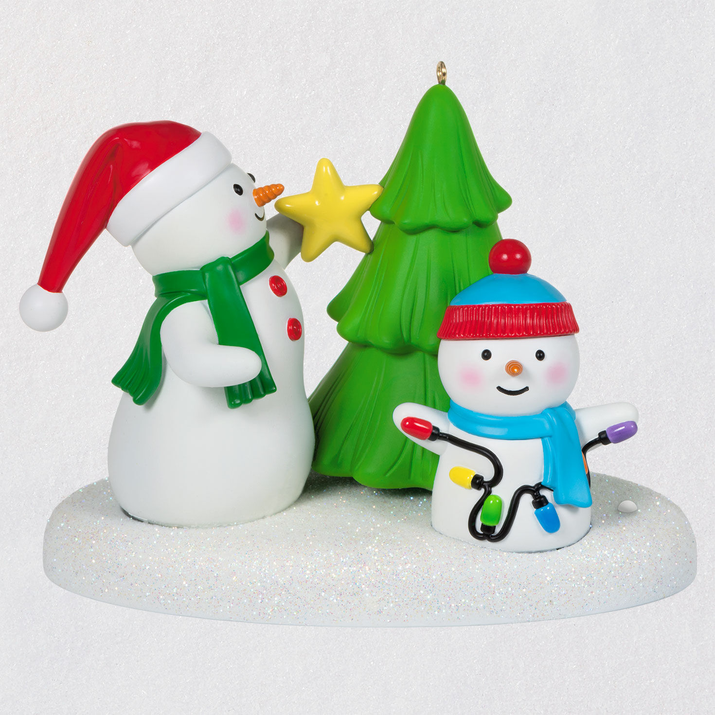 Hallmark Christmas Snowman 2021 Tangled Up In Christmas Snowman Musical Ornament Keepsake Ornaments Hallmark