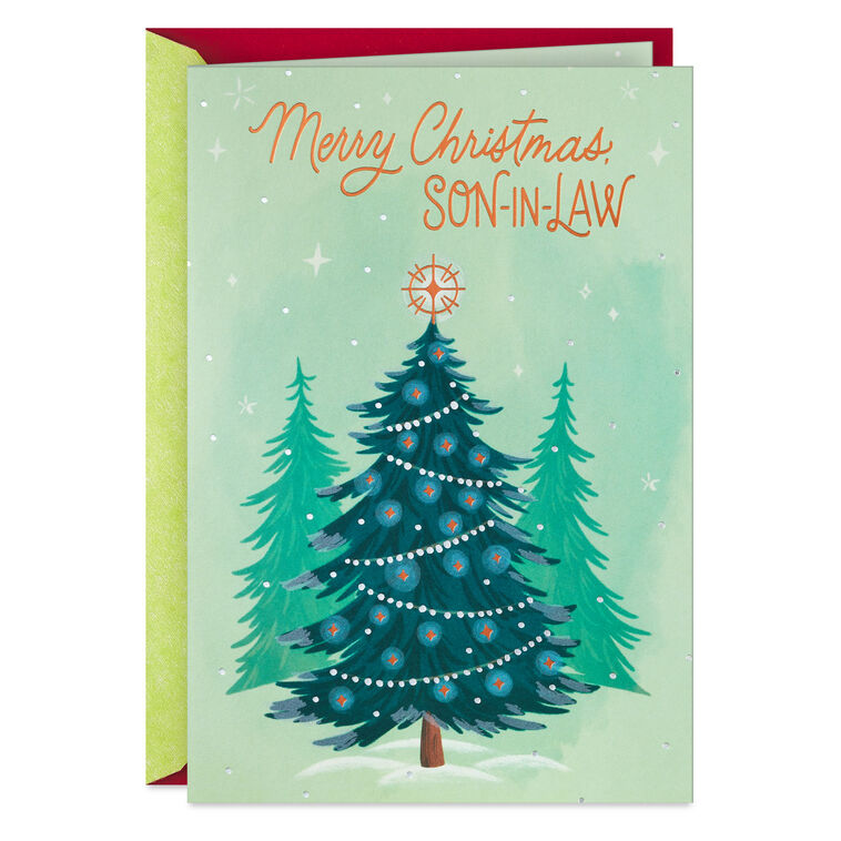 Smiles and Simple Joys Christmas Card for Son-in-Law