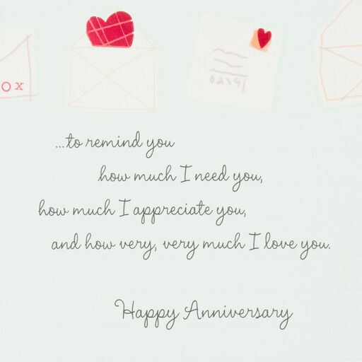 Little Love Note Anniversary Card for Husband, 