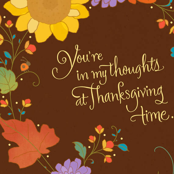 You're In My Thoughts and Heart Thanksgiving Card, , large image number 4