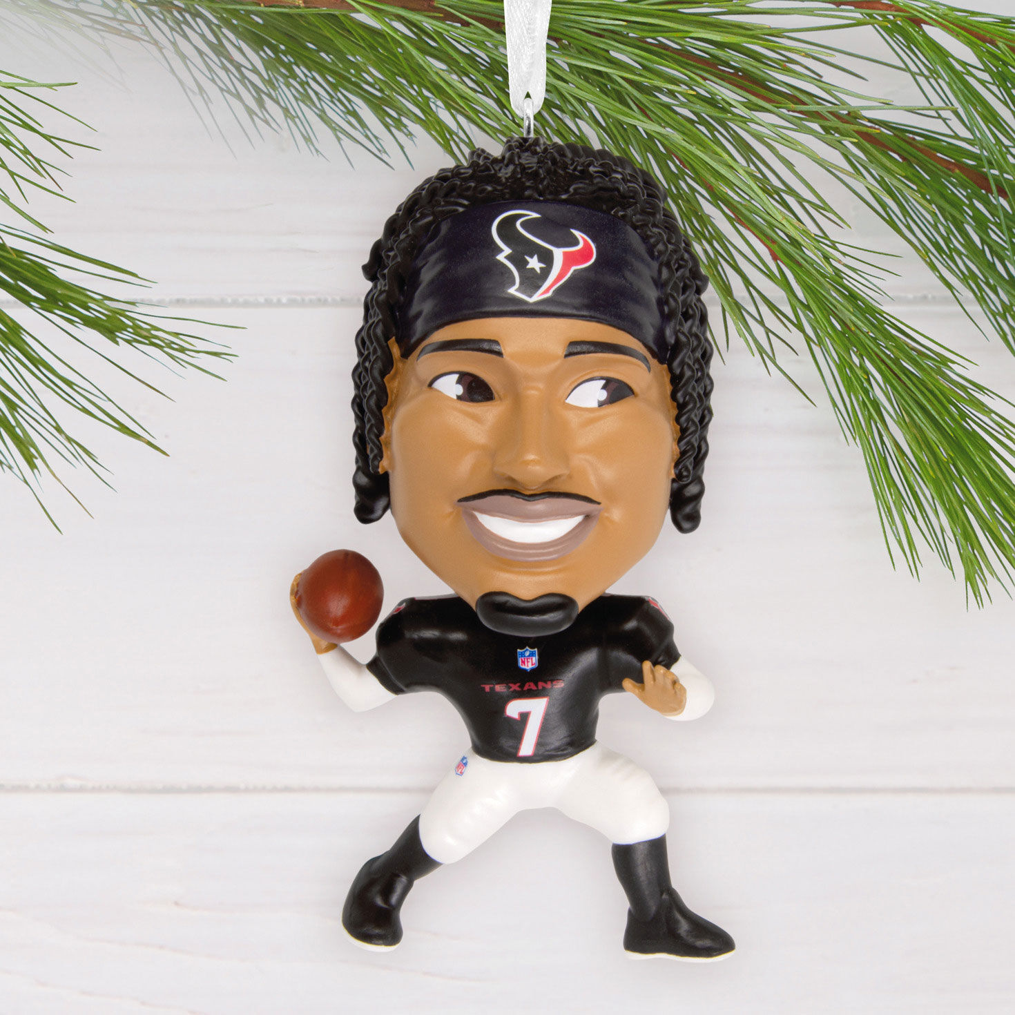 C.J. Stroud Bobblehead Christmas Ornament hanging on tree image number 2