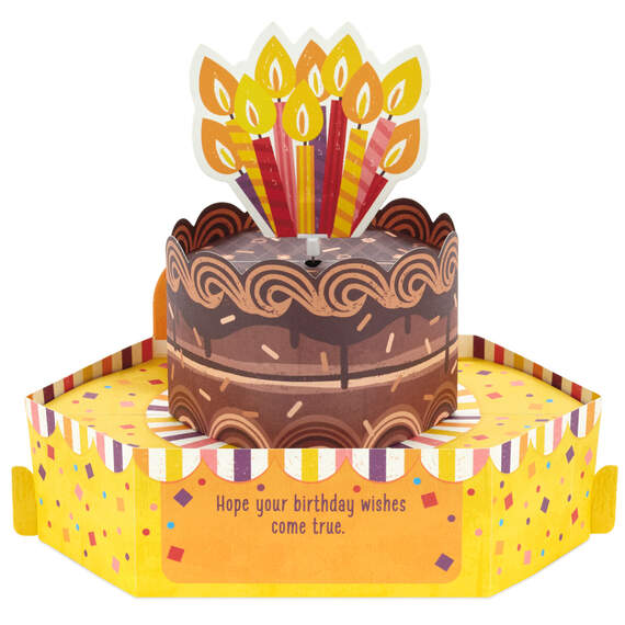 Chocolate Cake Musical 3D Pop-Up Birthday Card With Motion, , large image number 3