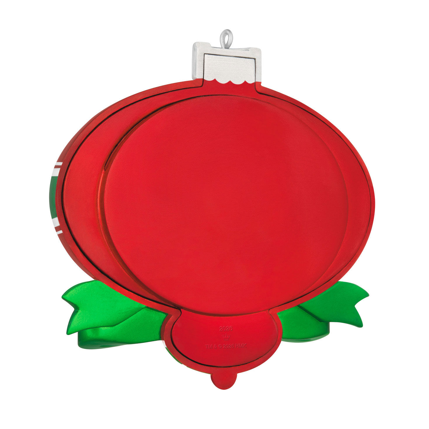 Red Green Ornament Personalized Photo Ornament Back image number 6