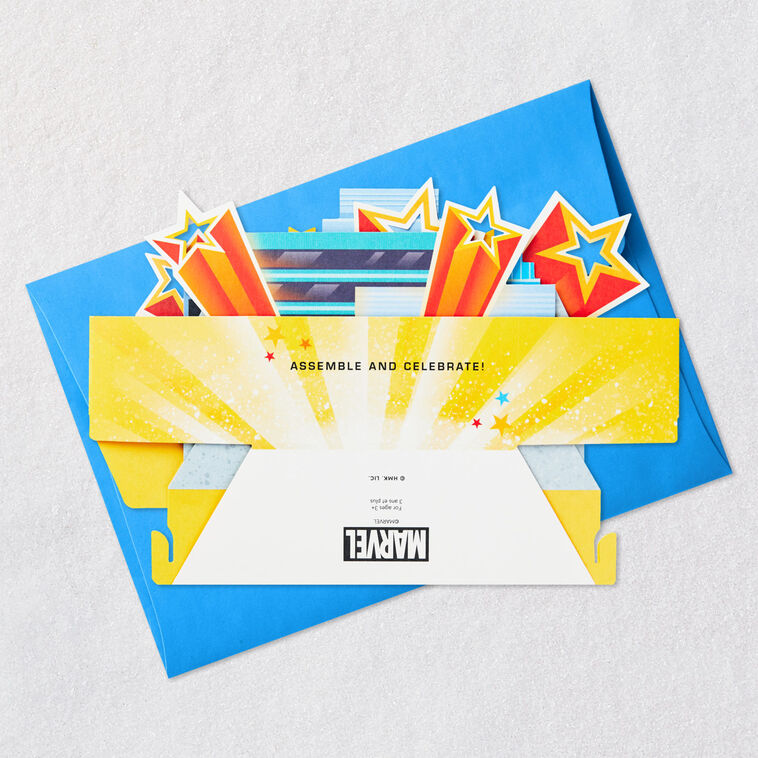 Marvel Avengers Assemble and Celebrate 3D Pop-Up Card With Playset, , large image number 9