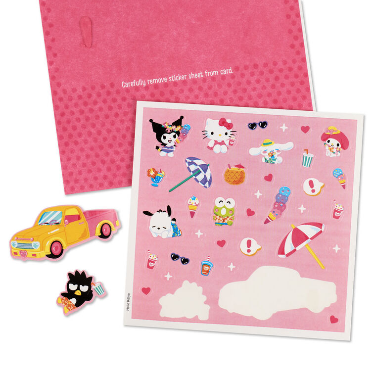Kids Birthday Card With Sanrio Hello Kitty Stickers attachment detail image number 5