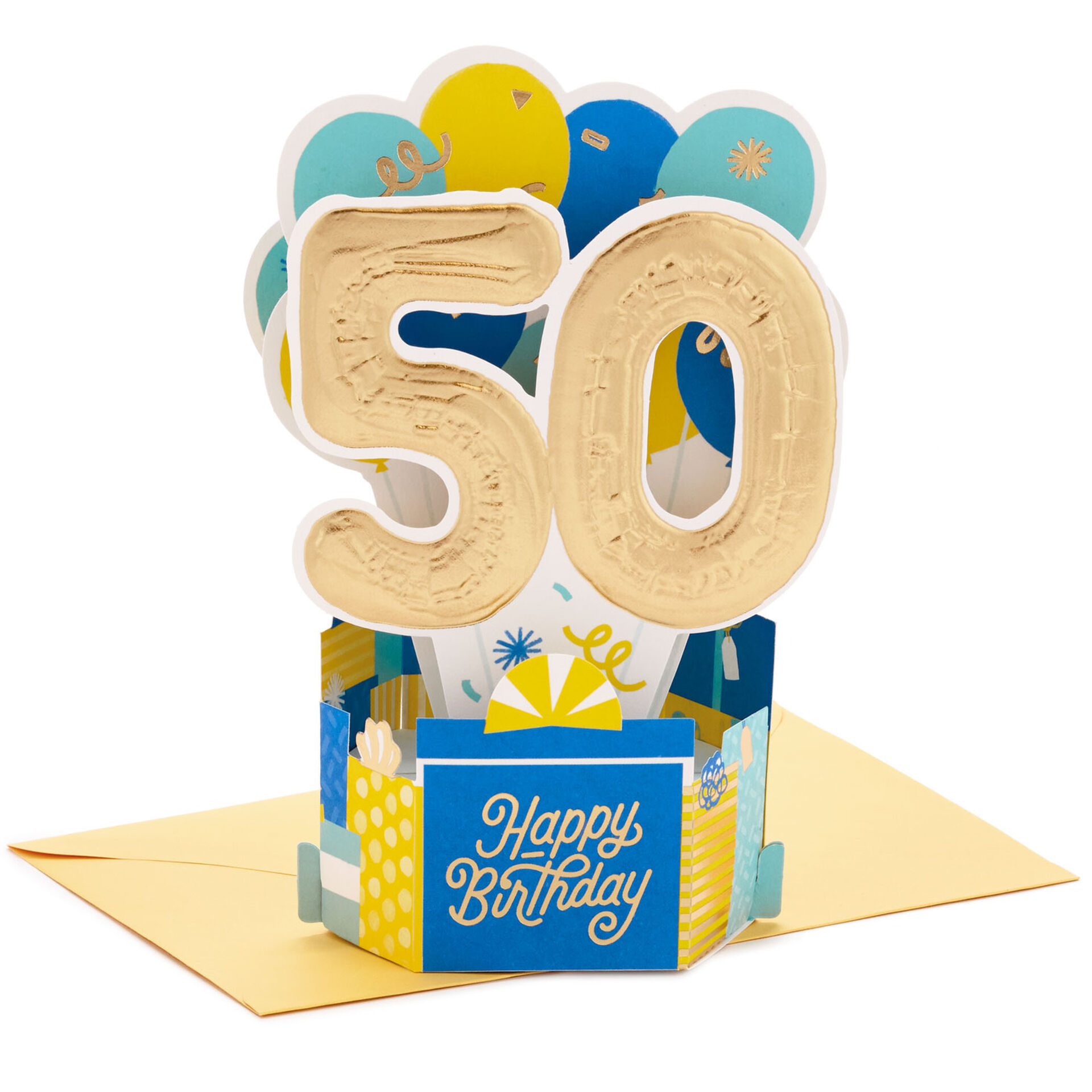 Greeting Card Birthday /'50 Today Fifty/' 50th Hallmark