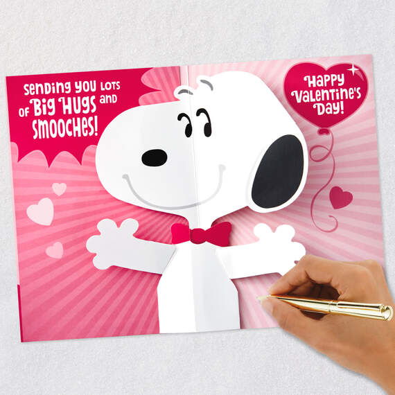 Peanuts® Snoopy and Woodstock Hugs and Smooches Funny Musical Pop-Up Valentine's Day Card, , large image number 8