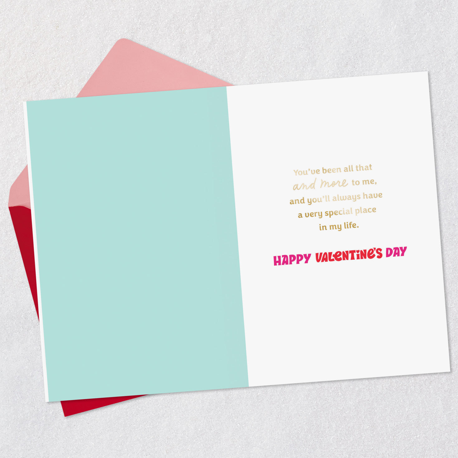 Hearts and Colorful Lettering Grandma Valentine's Card Open card with envelope image number 3