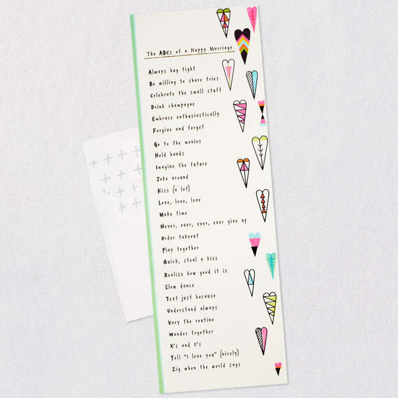 The ABCs of a Happy Marriage Wedding Card, , large image number 5