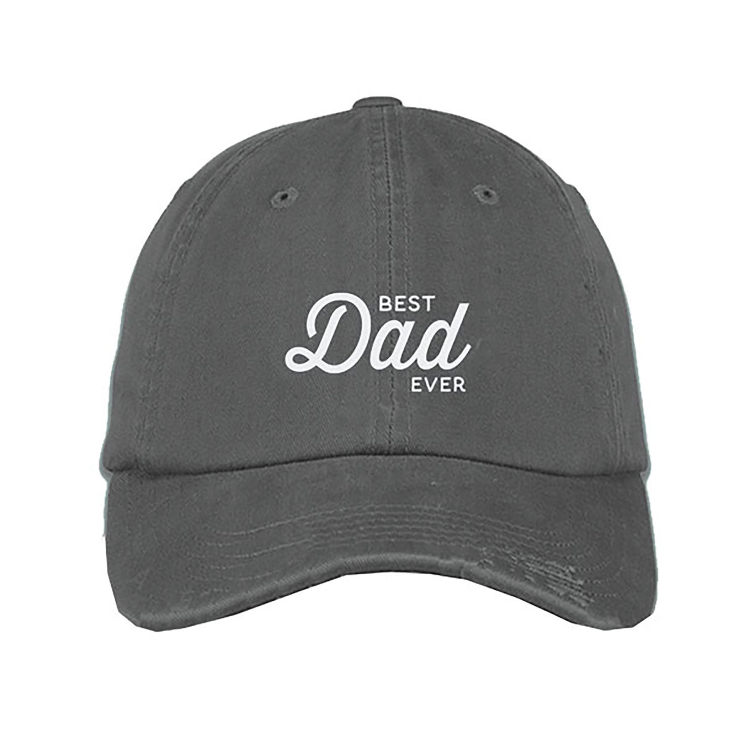 Best Dad Ever Gray Twill Baseball Cap