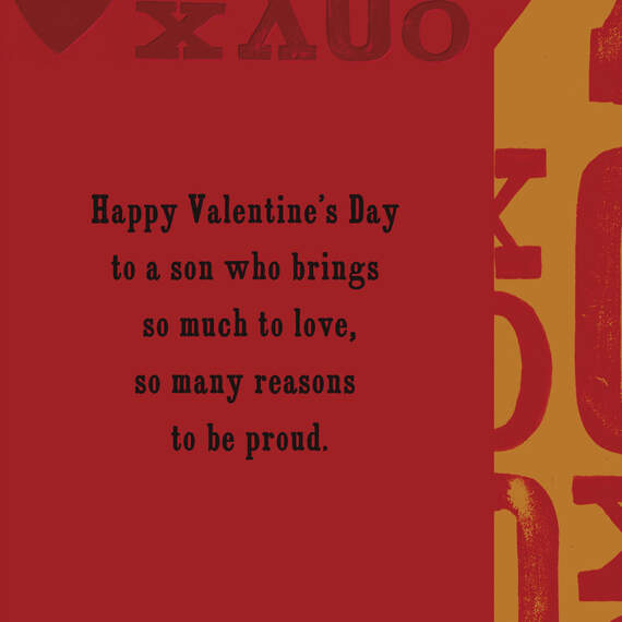 So Many Reasons to Be Proud Valentine's Day Card for Son, , large image number 2