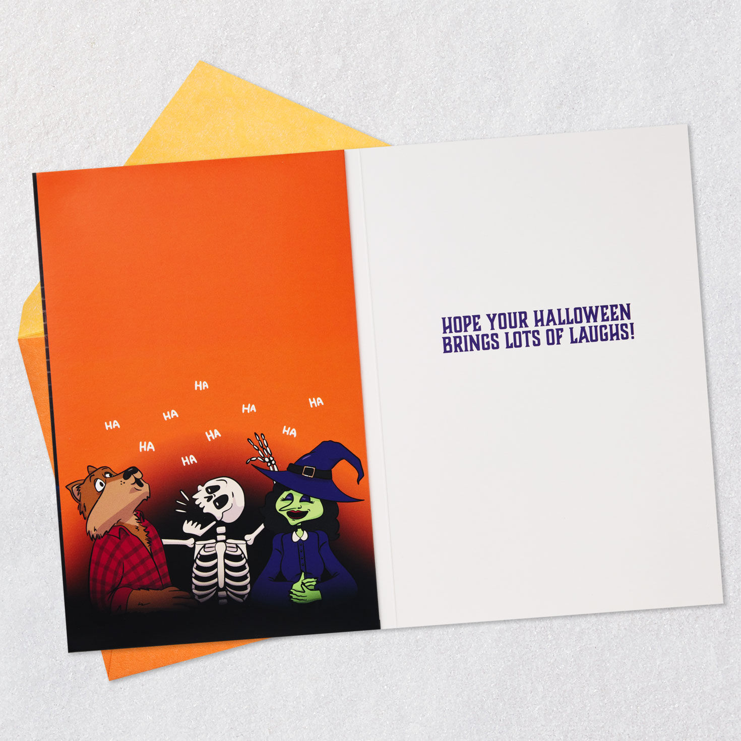 Vampire Comedian Funny Halloween Card With Sound Open card with envelope image number 3