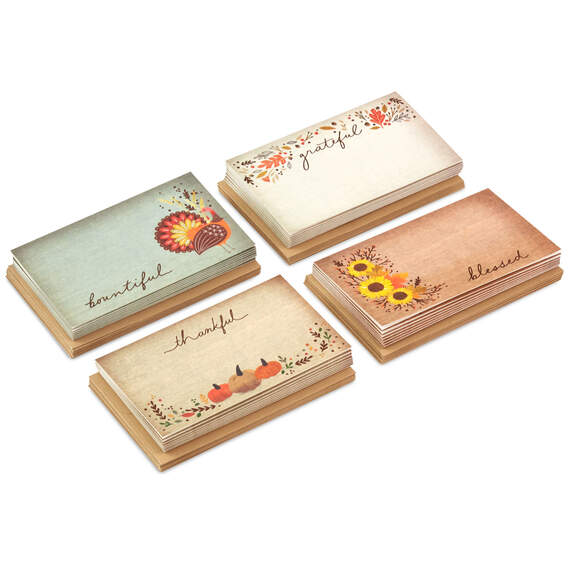 Autumn Celebrations Assorted Thanksgiving Place Cards, Pack of 32