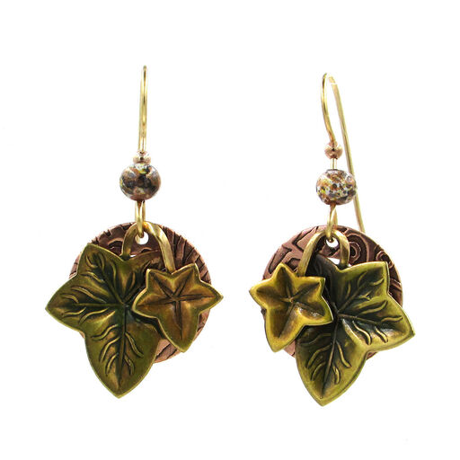Gold-Tone Leaf Duet Layered Metal Drop Earrings, 