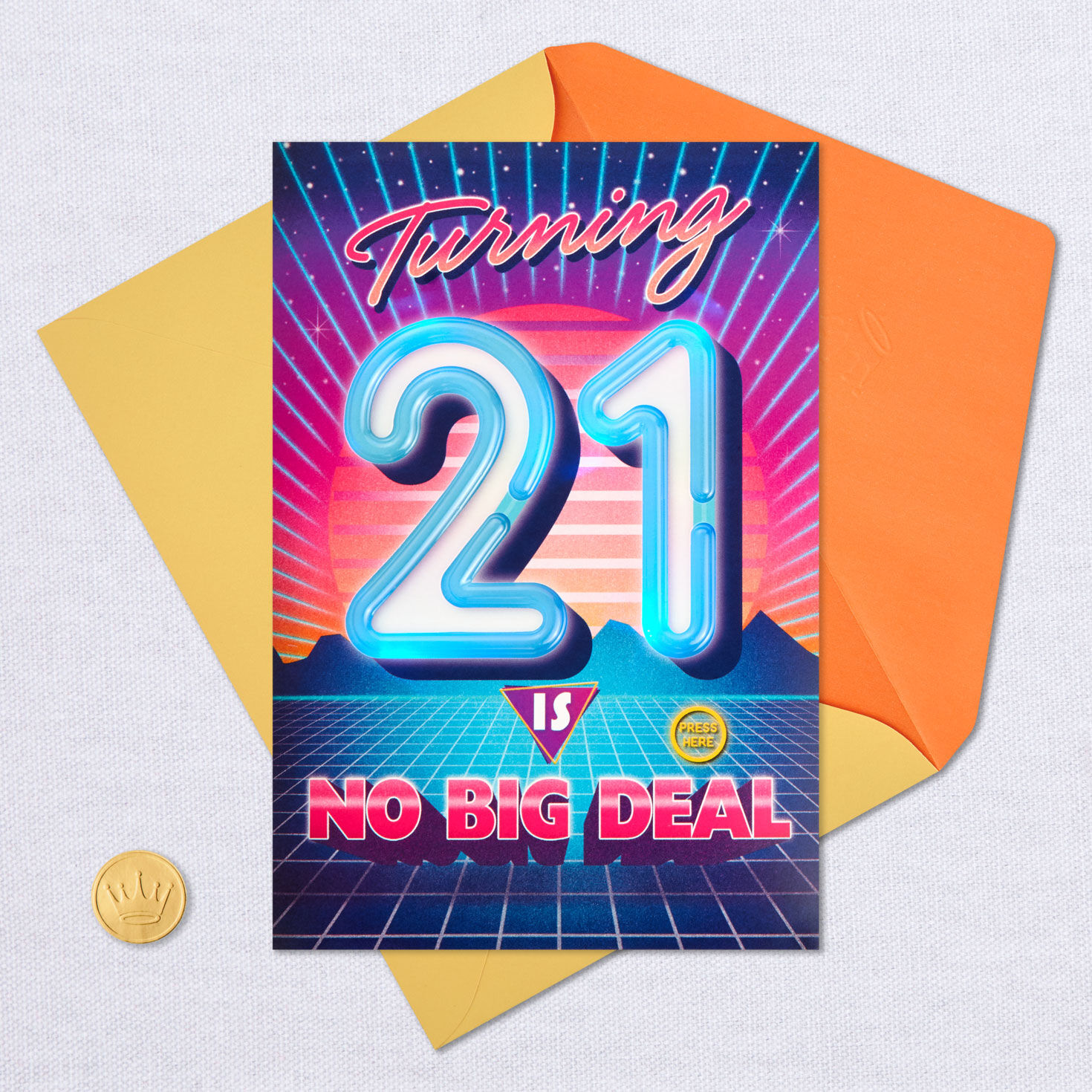 No Big Deal Musical Light-Up 21st Birthday Card, , large image number 5