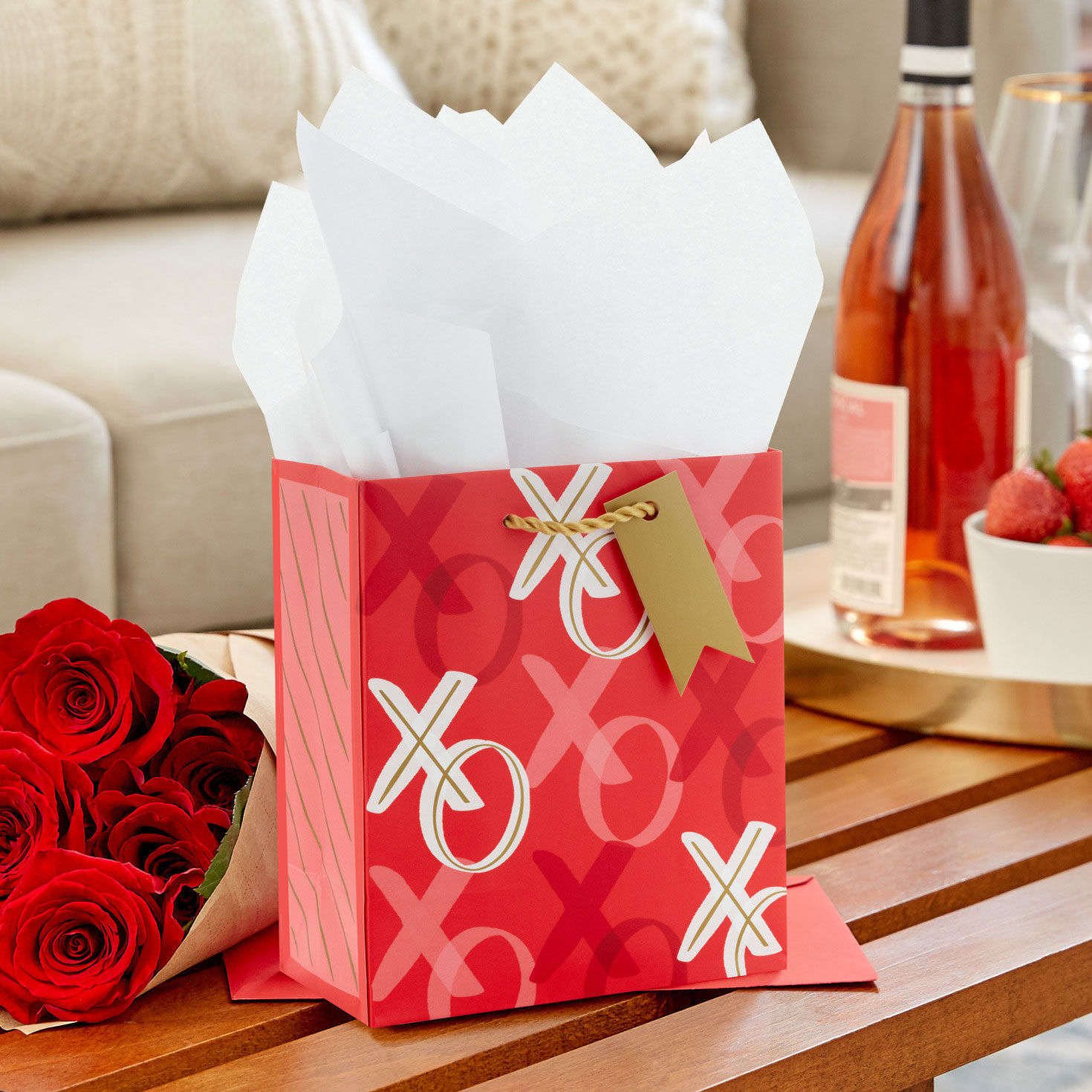 6.5" XOXO Small Valentine's Day Gift Bag With Tissue Paper for only USD 3.99 | Hallmark