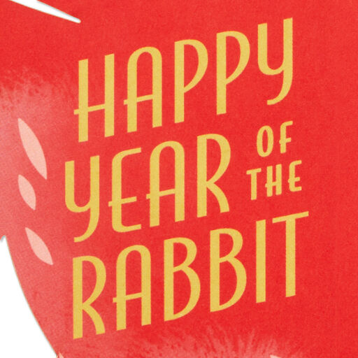 Happy Year of the Rabbit Laser-Cut Chinese New Year Card, 