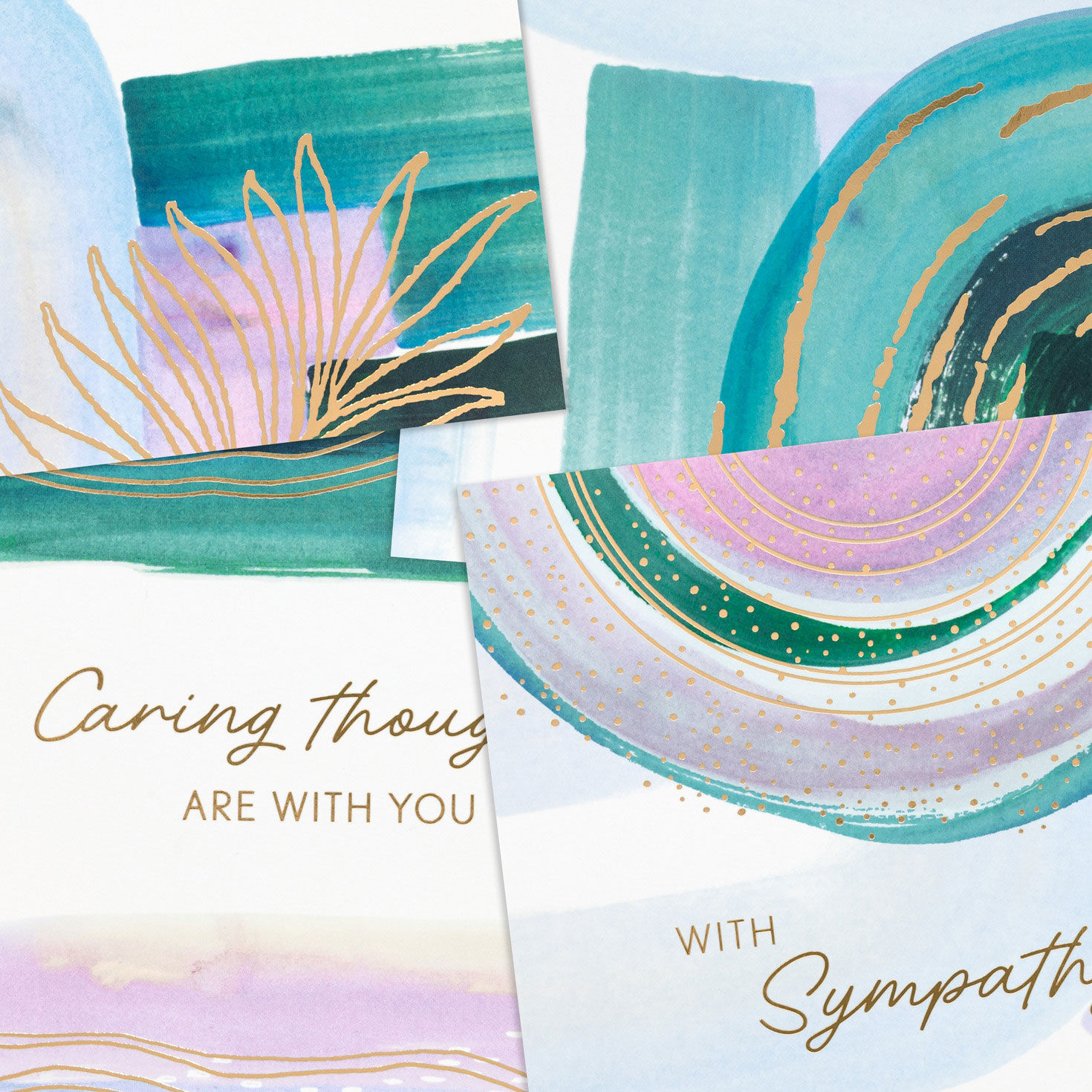 Abstract Pastel Art Sympathy Cards Assortment upclose view image number 5