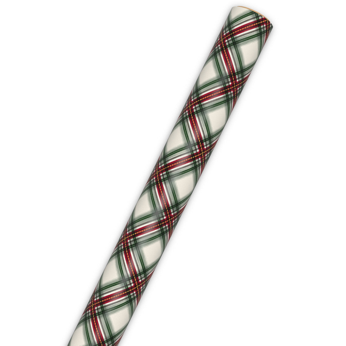 Festive Red and Green Plaid Christmas Wrapping Paper Wrap Tube image number 6