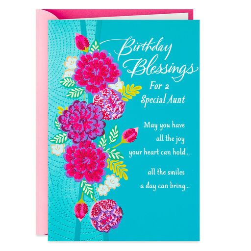 All the Joy Your Heart Can Hold Religious Birthday Card for Aunt, 