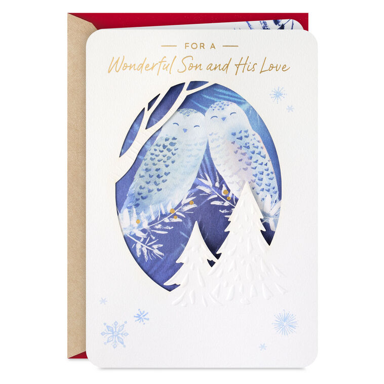 Love the Two of You Together Christmas Card for Son and His Love