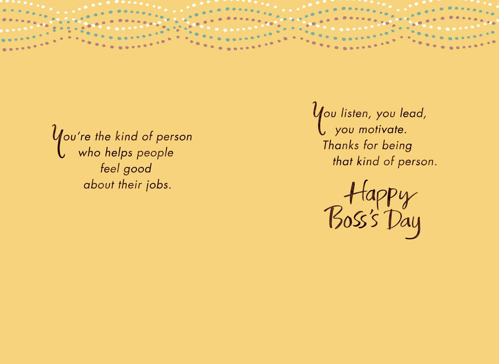 Inspire Boss's Day Card