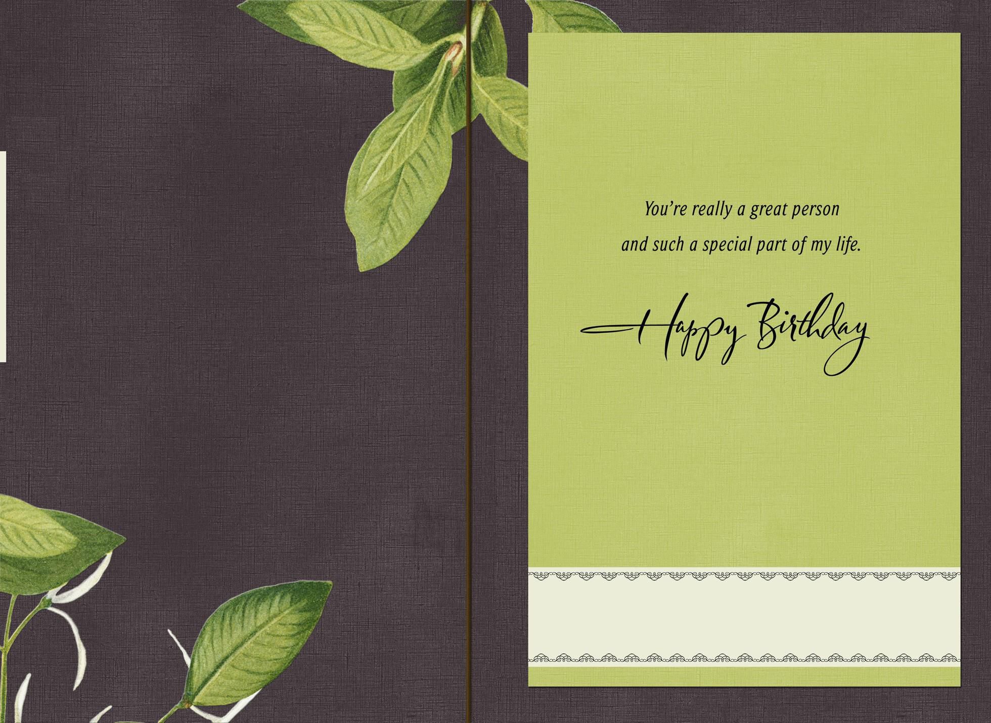 Greenery Birthday Card for Someone Like a Son