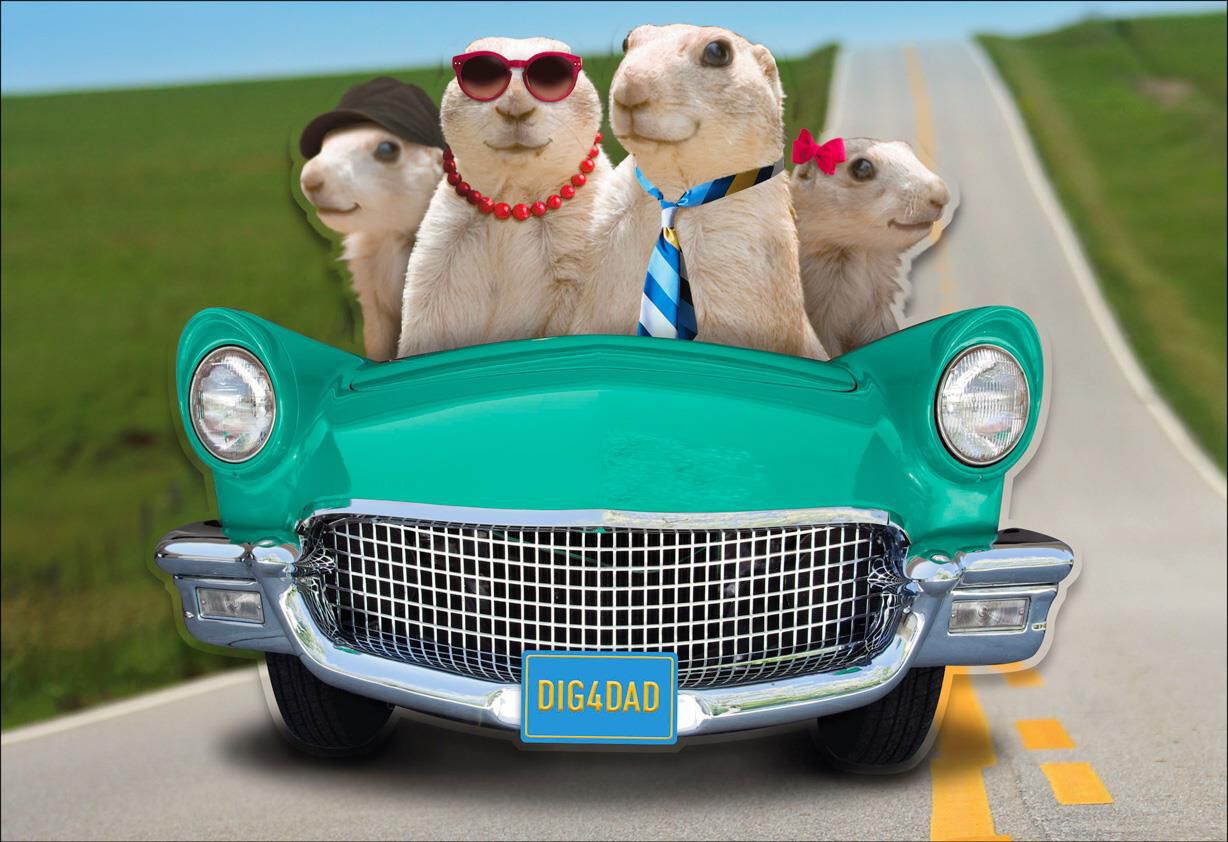 Cute Prairie Dogs Funny Father's Day Card