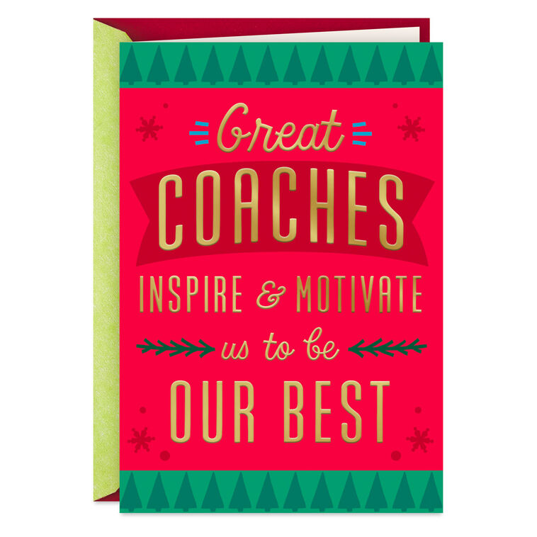 So Grateful for You Christmas Thank-You Card for Coach
