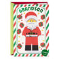 Lego Brick Santa Stickers Grandson Christmas Card Card Front image number 1