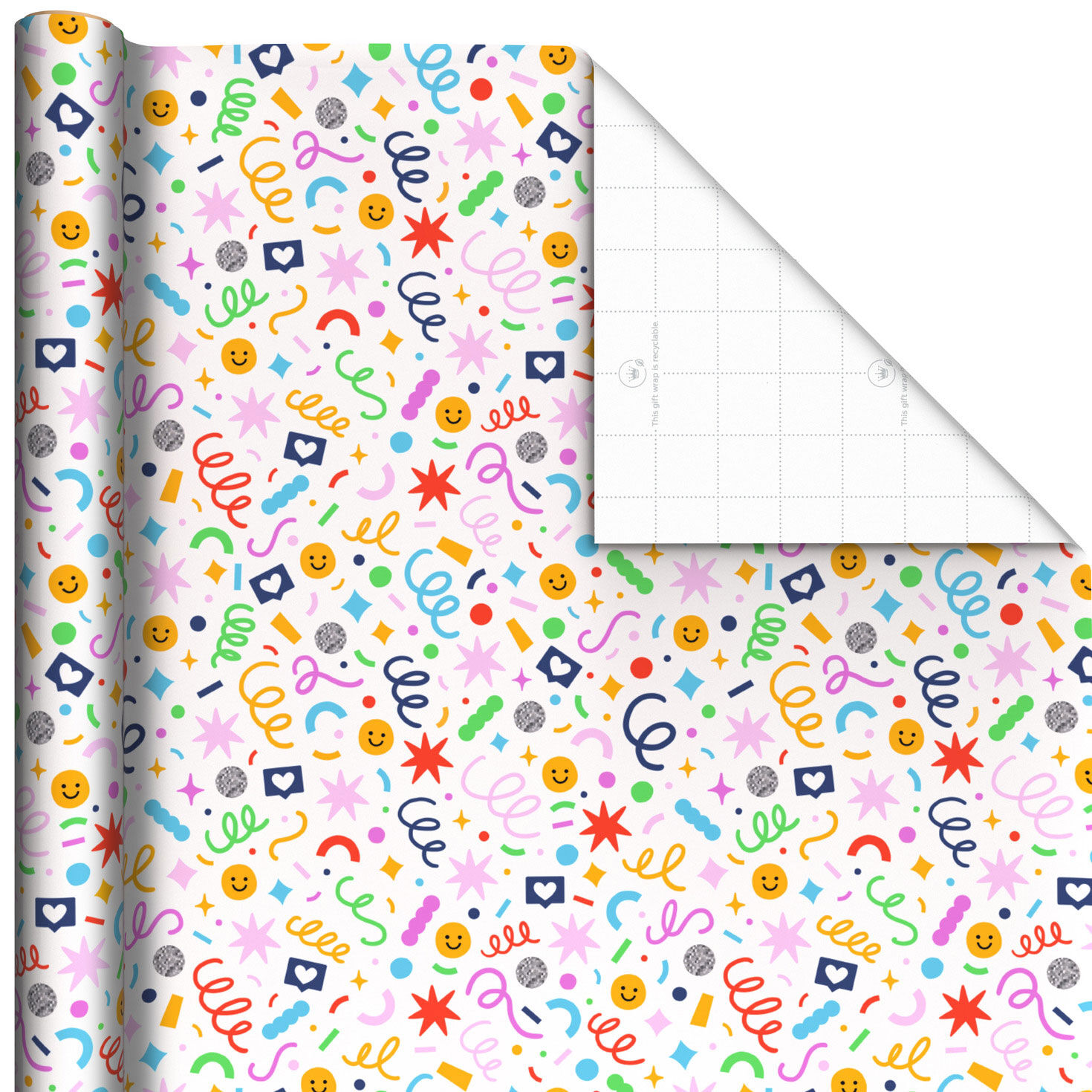 Beads and Hearts Wrapping Paper Roll 3-Pack  image number 6