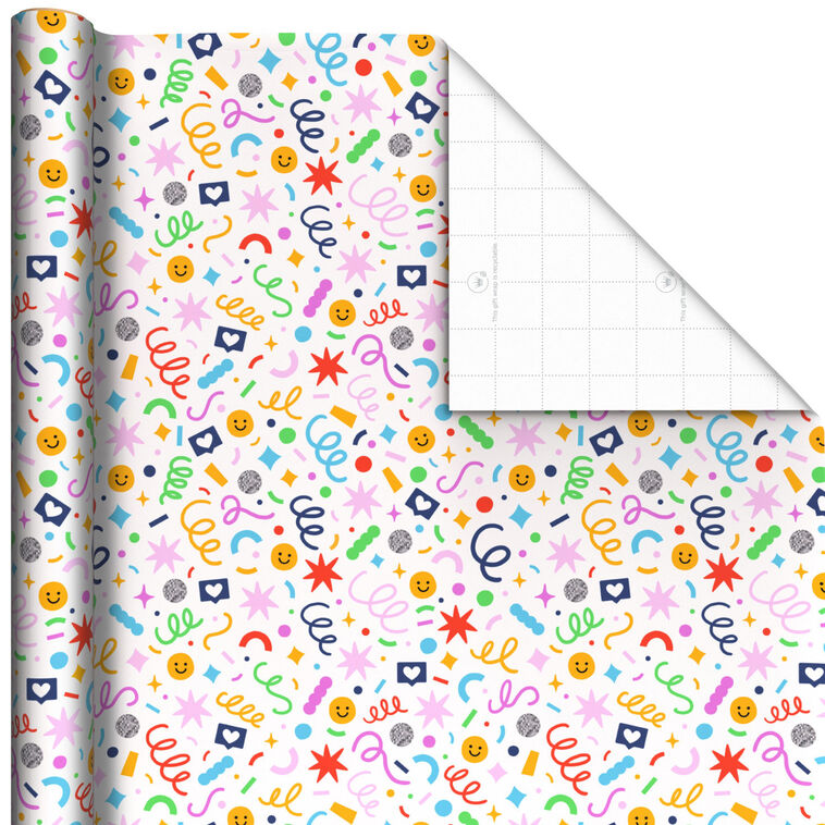 Beads and Hearts Wrapping Paper Roll 3-Pack  image number 6