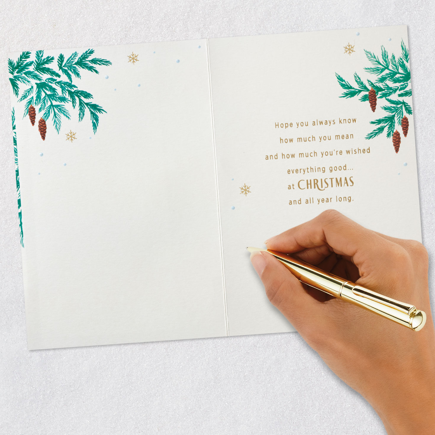 Dog and Cardinal Brother-in-Law Christmas Card Signing card image number 7