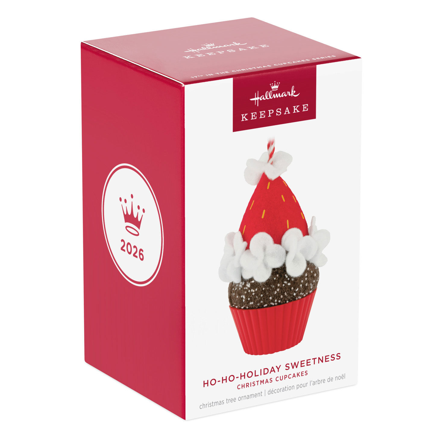 Santa Hat Chocolate Cupcake Keepsake Ornament Package Front image number 7