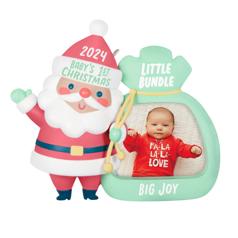 Little Bundle Big Joy 2024 Personalized Ornament, Custom Photo