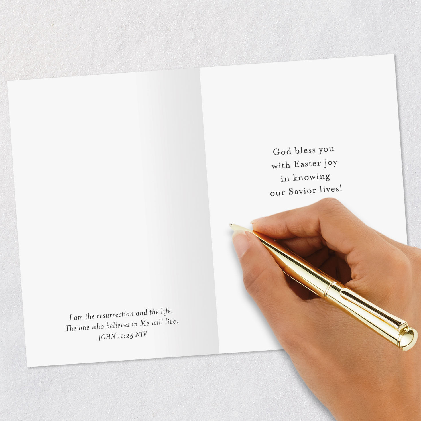 Easter Lily and Cross on Yellow Easter Cards Pack Signing card image number 7