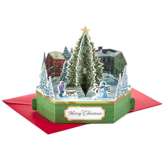 Christmas in Evergreen Tree 3D Pop-Up Christmas Card, , large image number 1