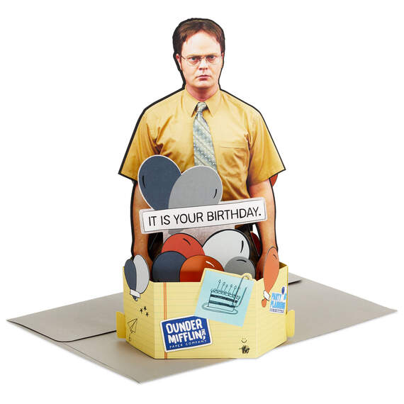 The Office Dwight Schrute It's a Fact 3D Pop-Up Birthday Card