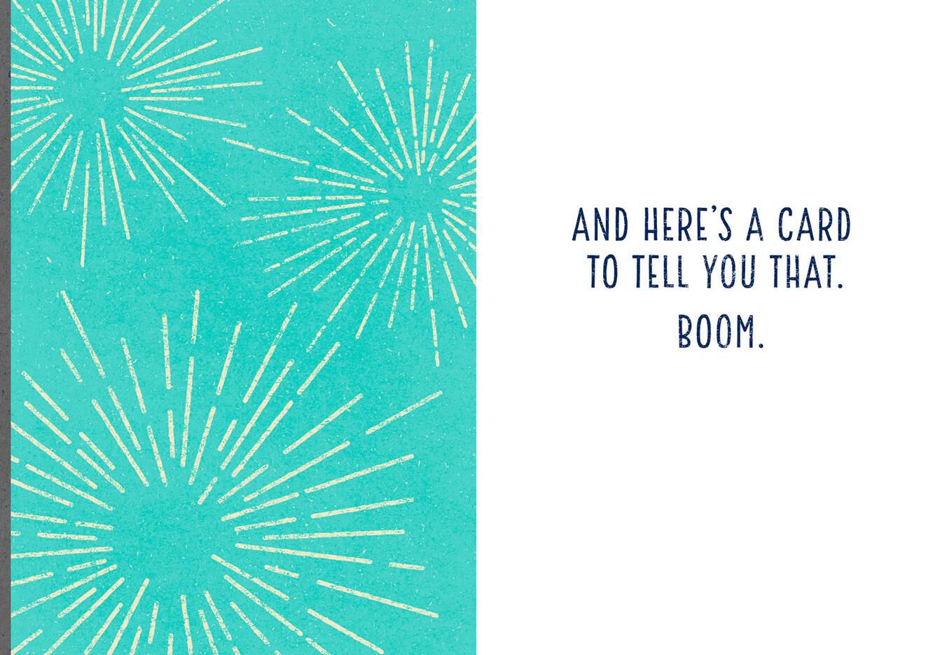 Fireworks You're an Incredible Dad Father's Day Card
