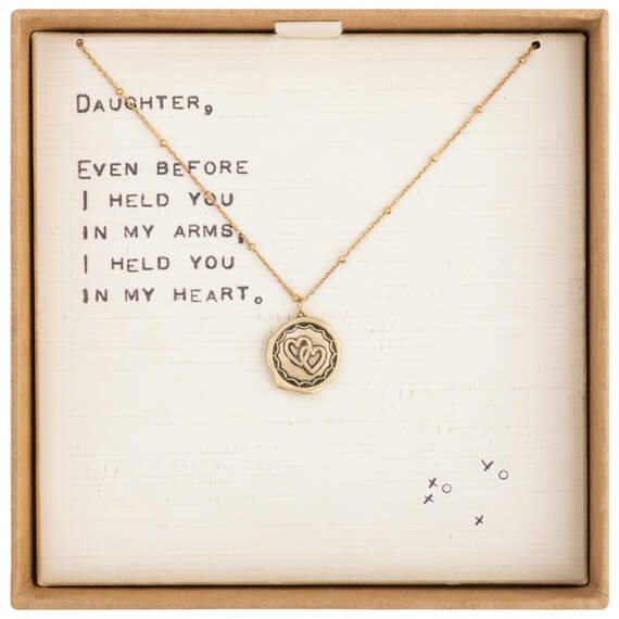 Linked Hearts Charm Dear You Daughter Necklace, 17.5", , large image number 2